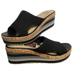 Skechers | Shoes | Sketchers Memory Foam Platform Sandals Black | Poshmark